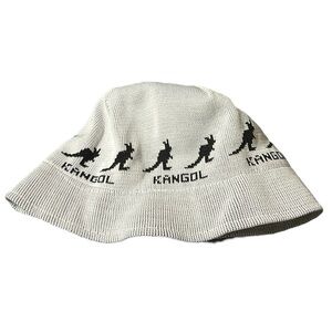 Kangol Gray Knit Logo Casual Bucket Hat